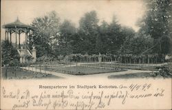 Rose Garden at Komotau City Park Postcard