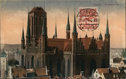 Danzig - Marienkirche Postcard