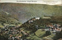 Schwarzburg in Thüringen, View from Trippstein Postcard