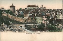 Nurnberg fron the Haller Gate Postcard