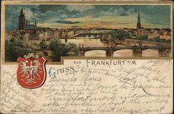 Greetings from Frankfurt on the Main River Germany Postcard Postcard Postcard