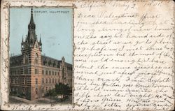 Erfurt - Hauptpost Postcard