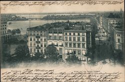 View of both Alster lakes Postcard