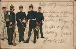 German soldiers and officers Postcard