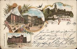 Greetings from Breslau Postcard