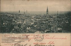 Greetings from Hamburg A View of Michaelis Tower from the East Postcard