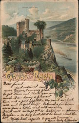 Greetings from the Rhine Germany Postcard Postcard Postcard