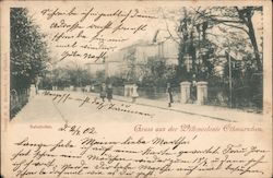 Gruss aus der Villenkolonie Othmarschen - Bahnhofstrasse Postcard