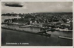 Freidrich's Port on Lake Constance Aerial View Postcard
