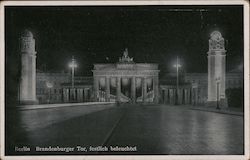 Brandenburger Tor, festlich beleuchtet Postcard