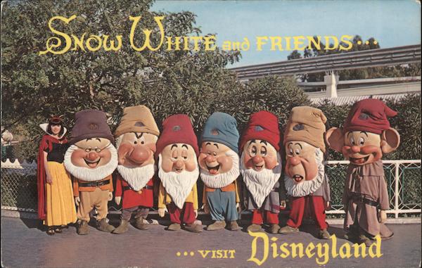 Snow White and Freinds Visit Disneyland. Anaheim California