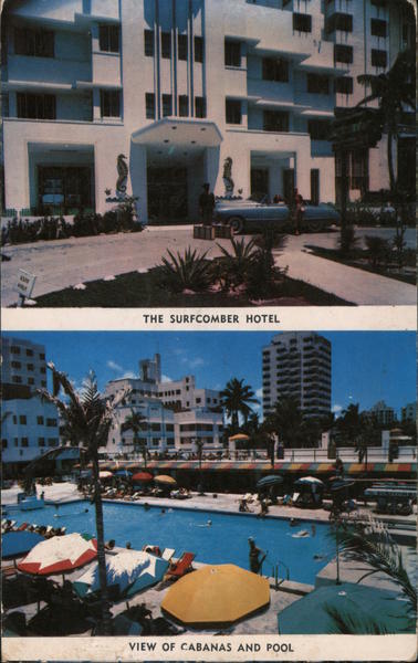The Surfcomber Hotel, Cabanas and Pool Miami Beach Florida