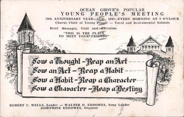 Ocean Grove's Popular Young People's Meeting New Jersey