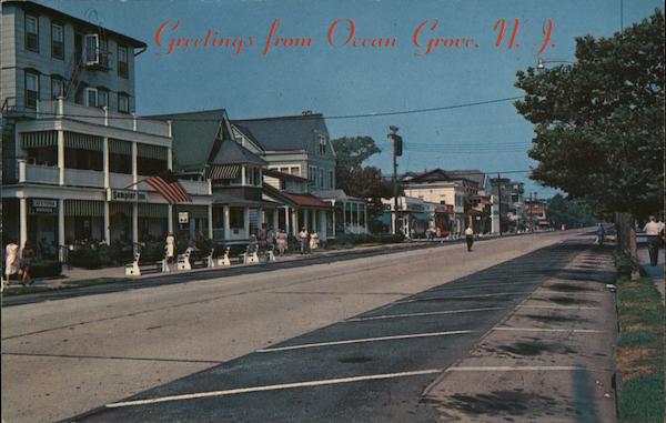 Main Avenue, No Cars Allowed on Sunday Ocean Grove New Jersey