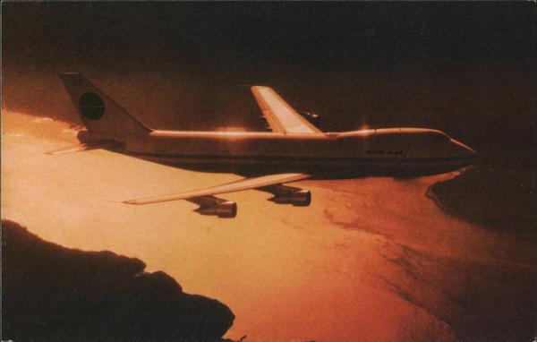 Pan Am's 747 Airline Advertising