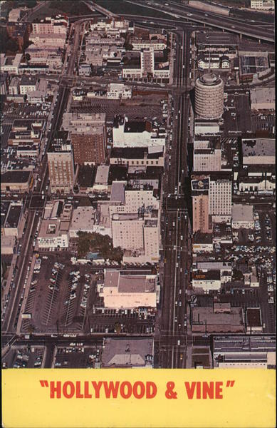 Aerial View of Hollywood & Vine California Mac Miller