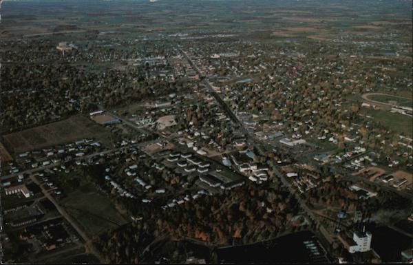 Aerial View looking North down Central Avenue - The Pulse of Progress Marshfield Wisconsin