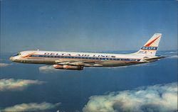 Delta DC-8 Jetliners Aircraft Postcard Postcard Postcard