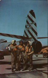 Jet Fighter Pilots, Selfridge Air Force Base Postcard