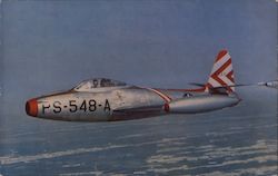 Republic Thunder Jet F-84 - US Air Force Postcard