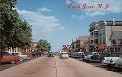 Looking East on Main Street Postcard