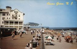The North End of the Boardwalk and Beach Postcard