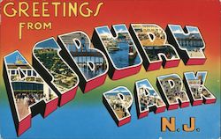 Greetings from Asbury Park, N.J. Bruce Springsteen New Jersey Postcard Postcard Postcard