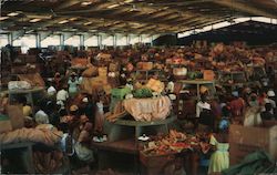 Jamaican Market Scene Postcard Postcard Postcard