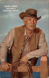 Ward Bond Starring in Wagon Train Postcard