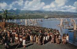 The Bounty Landing at Tahiti Postcard