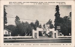 Rex Auto Camp Postcard