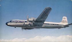 United Airline's DC-7's Airships Postcard Postcard Postcard