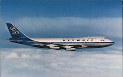 Opympic Airways Boeing 147-2007 Jumbo Jet Postcard