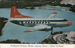 Northwest Airlines Martin Luxury Liners Postcard