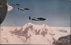 Lockheed Hudsons over Mt. McKinley Aircraft Postcard Postcard Postcard
