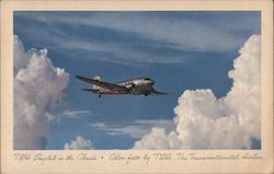 TWA Skyclub in the Clouds, The Transcontinental Airline Postcard