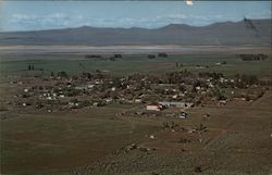Aerial View of Town in the Valley Postcard