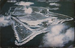 Aerial View of Wake Island Postcard