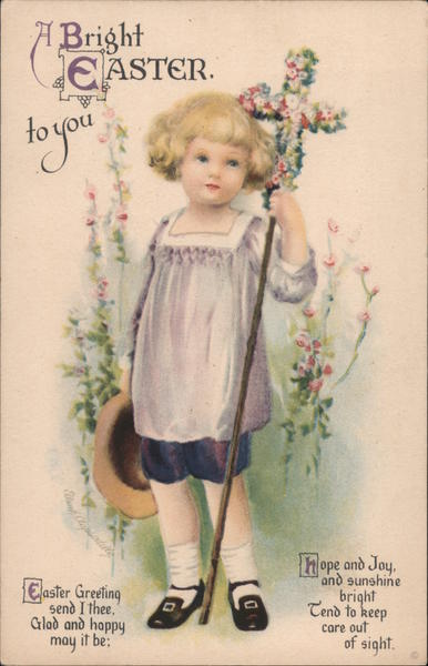 A Bright Easter to You Ellen Clapsaddle With Children