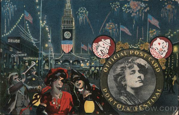 A Night Scene on Market Street During the Portola Festival San Francisco California