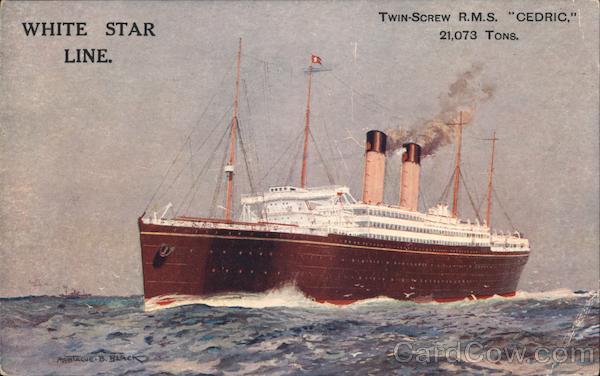 White Star Line. Twin--Screw R.M.S. Cedric 31,073 Tons