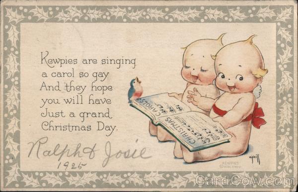 Kewpie Dolls at Christmas Rose O'Neill