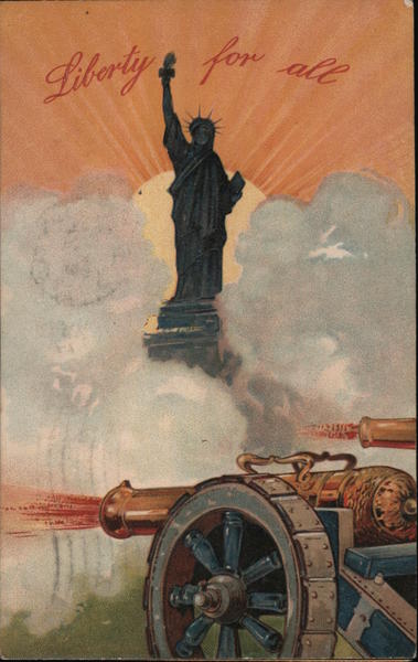 Liberty For All -- Statue of Liberty & Cannons Firing