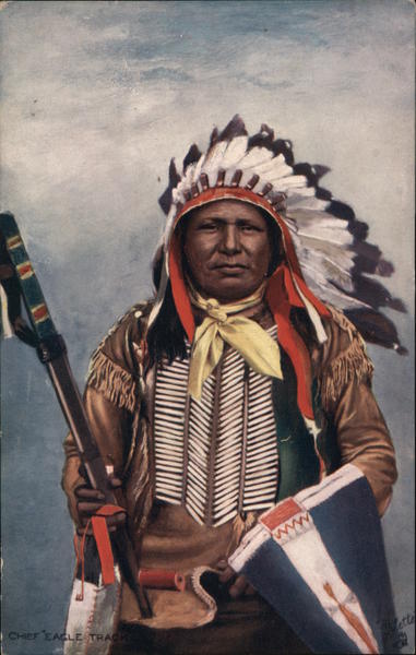 Eagle Track Posing for Portrait Native Americana