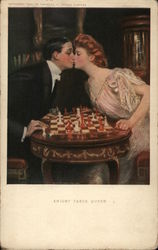 Knight takes Queen - Chess Postcard