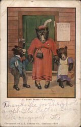 Busy Bears - Vacation Dressed Animals Postcard Postcard Postcard