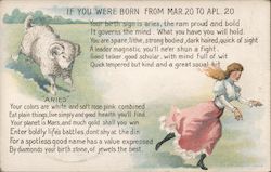 If You Were Born From March 20 to Aprl. 20 Postcard