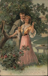 Couple Under Tree Postcard