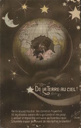 De La Gerre Au Ciel - Couple Inside Globe Postcard