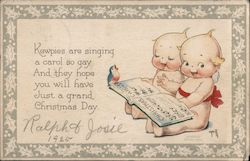 Kewpie Dolls at Christmas Postcard Postcard Postcard